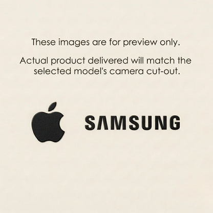 A beige preview card with text stating, 'These images are for preview only. Actual product delivered will match the selected model's camera cut-out.